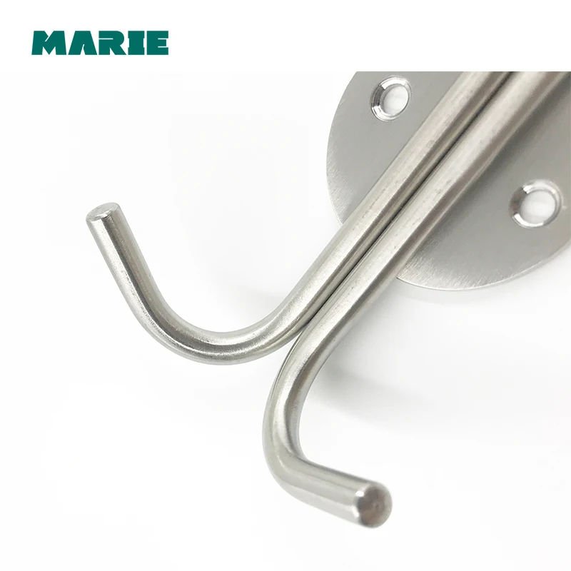HK005 Bathroom Towel Wall Hooks Kitchen Stainless Steel Hanger Holder Clothes Hook