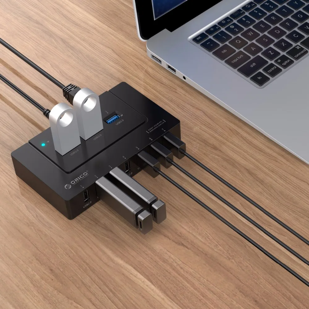  Adaptador de corriente ORICO USB 20/30 HUB 10 puertos USB HUB 5Gbps adaptador divisor de alta veloc