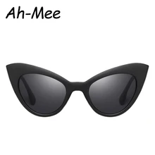 Новые женские солнцезащитные очки кошачий глаз, винтажная, брендовая, дизайнерская, сексуальная, кошачий глаз, солнцезащитные очки без оправы, уличная одежда