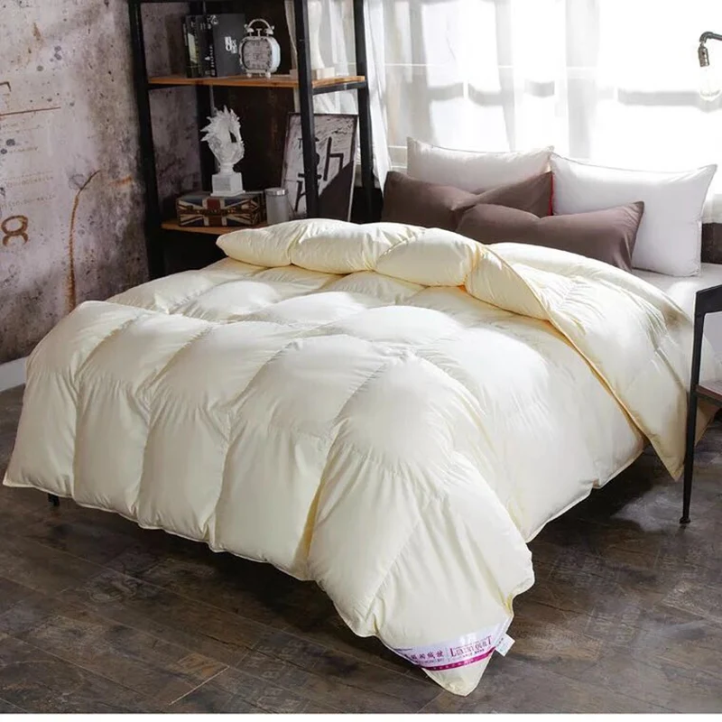 

100% White Goose Down Comforter Duvet Insert Blanket Filling Feather Down Quilt Filler King Queen Twin Size for Autumn & Winter