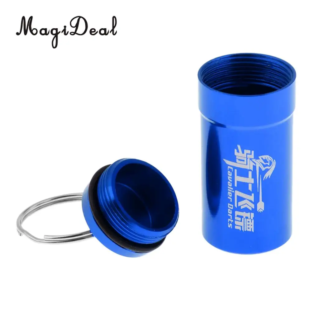 6Pcs Soft Tip Dart Points Storage Case Accessories Portable Carry Box Dart Flight Saver Waster O-Ring Supplies Holder w Key Ring