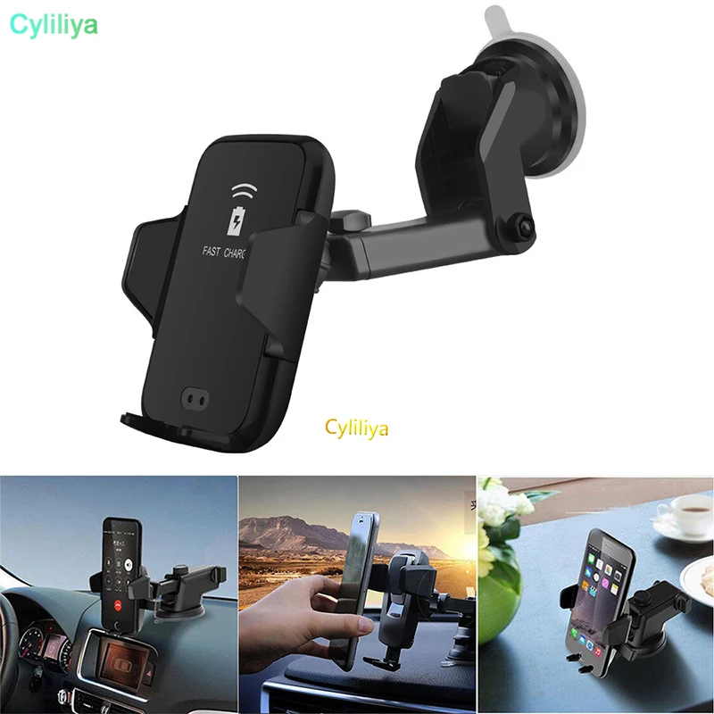 Automatic Infrared Sensor holder Wireless Car Charger for iPhone X XS Max XR Quick fast Charger Car Mount For Samsung S8 S9 Plus