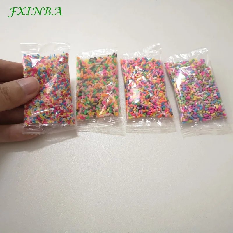 FXINBA 10 г Fimo Ломтики поддельные брызги торт украшение для слизи DIY конфеты игрушки в виде десерта пушистые слимы поставки грязи глина дополнение