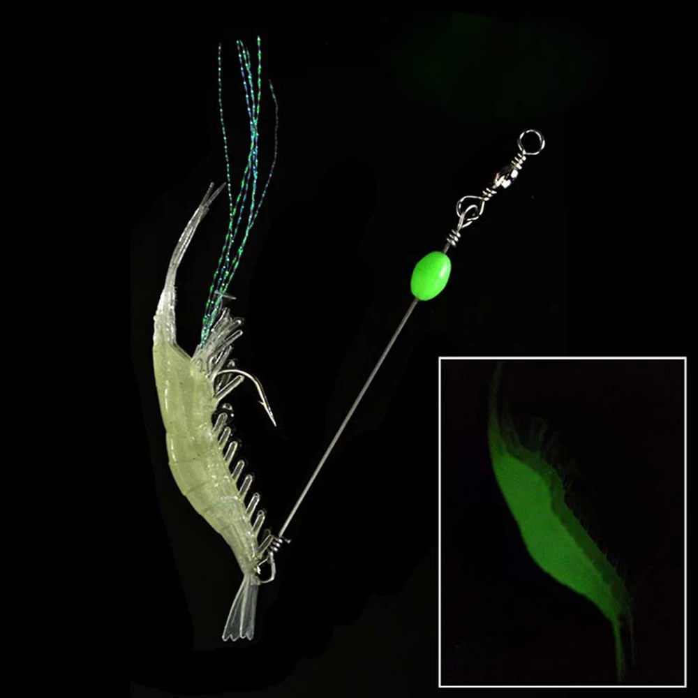 

Peche Shrimp Soft Lure Fishing Lures Shads Artificial Soft Baits Hook Connector Swivels Easy Shiner Spinner for Fishing Pesca