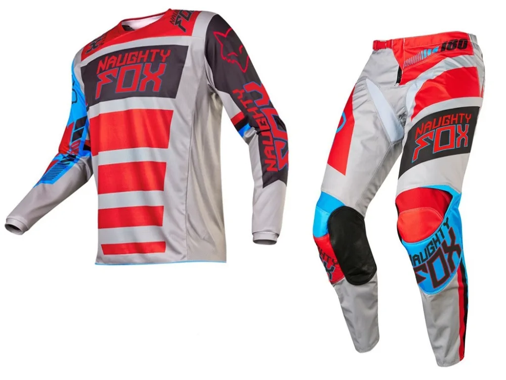 

2016 Racing 180 Falcon Jersey & Pant Combo Men's Motocross/MX/ATV Dirt Bike off-road Race Gear Grey Red