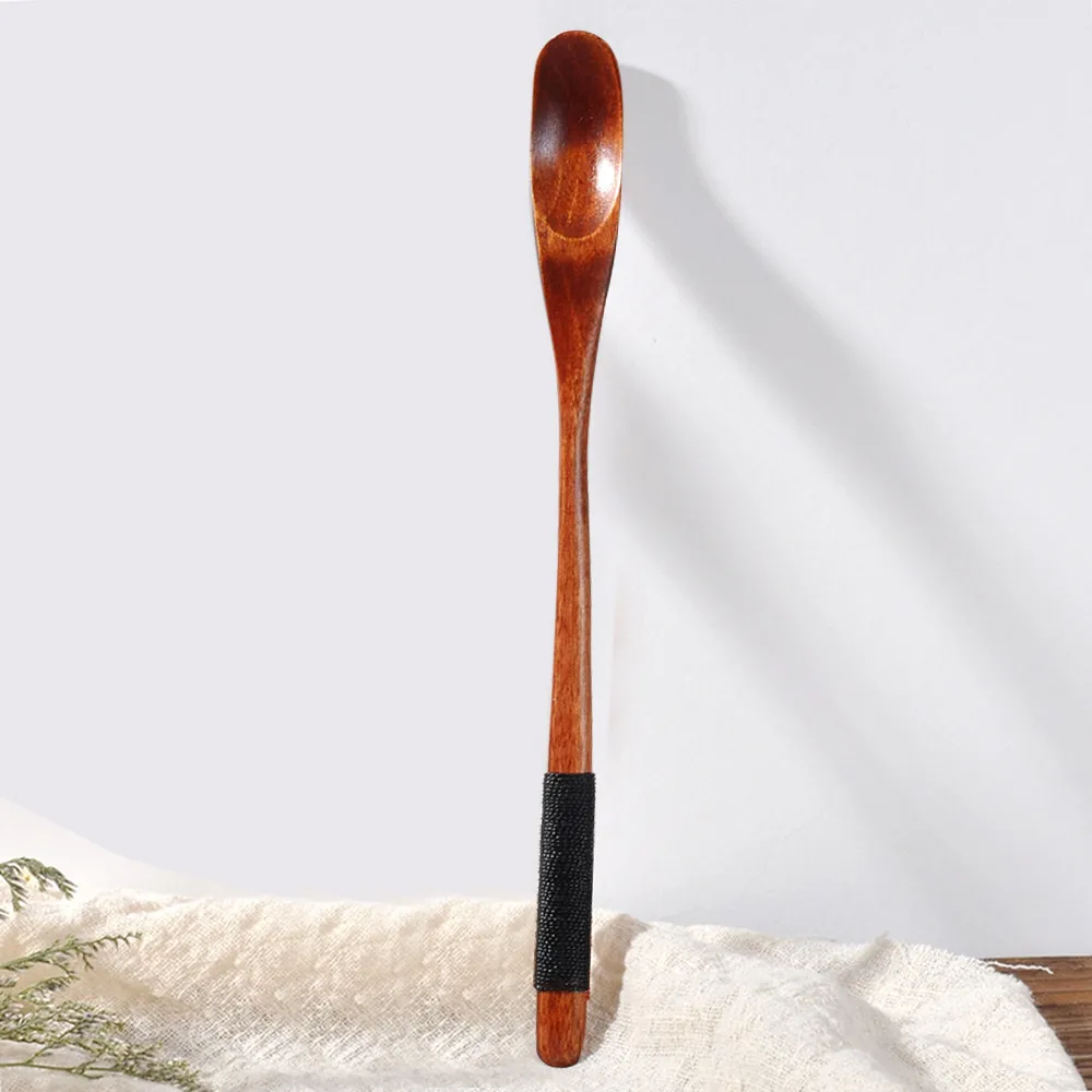 

Wooden Spoon Fork Bamboo Kitchen Cooking Utensil Tools Soup-Teaspoon Tableware