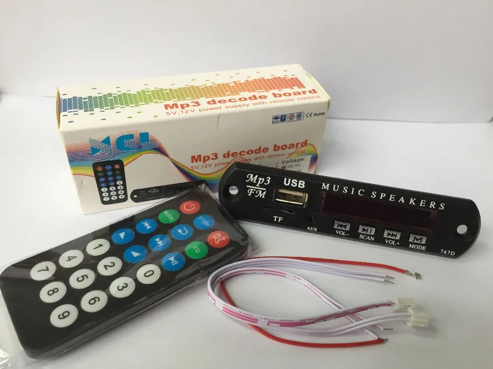 XCL 747D 5V MP3 WMA Decoder Board Audio Module USB TF