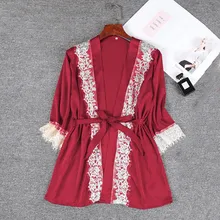 Langery para mulheres lenceria одежда для сна сексуальное нижнее белье Ночное белье camisola de dormir feminino длинный рукав v-образный вырез осень весна