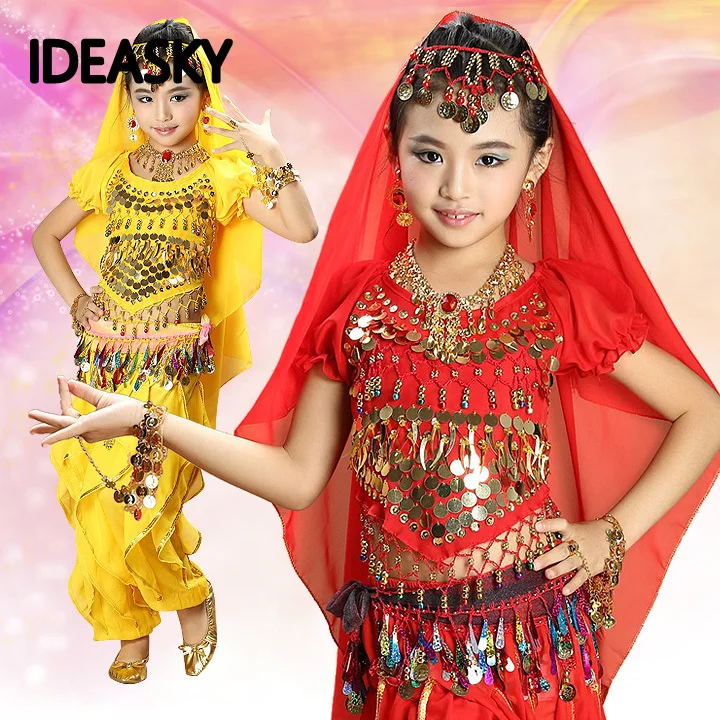 Kinder Bauchtanz Kostüme Kinder Bauch Tanzende Mädchen Bollywood Indisch Tanz