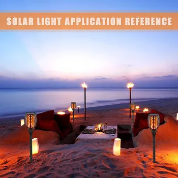 

96LED Solar Powered LED Lawn Lamp Night Light Waterproof Flame Flickering Torch Light Outdoor Solar LED Fire Lights Garden