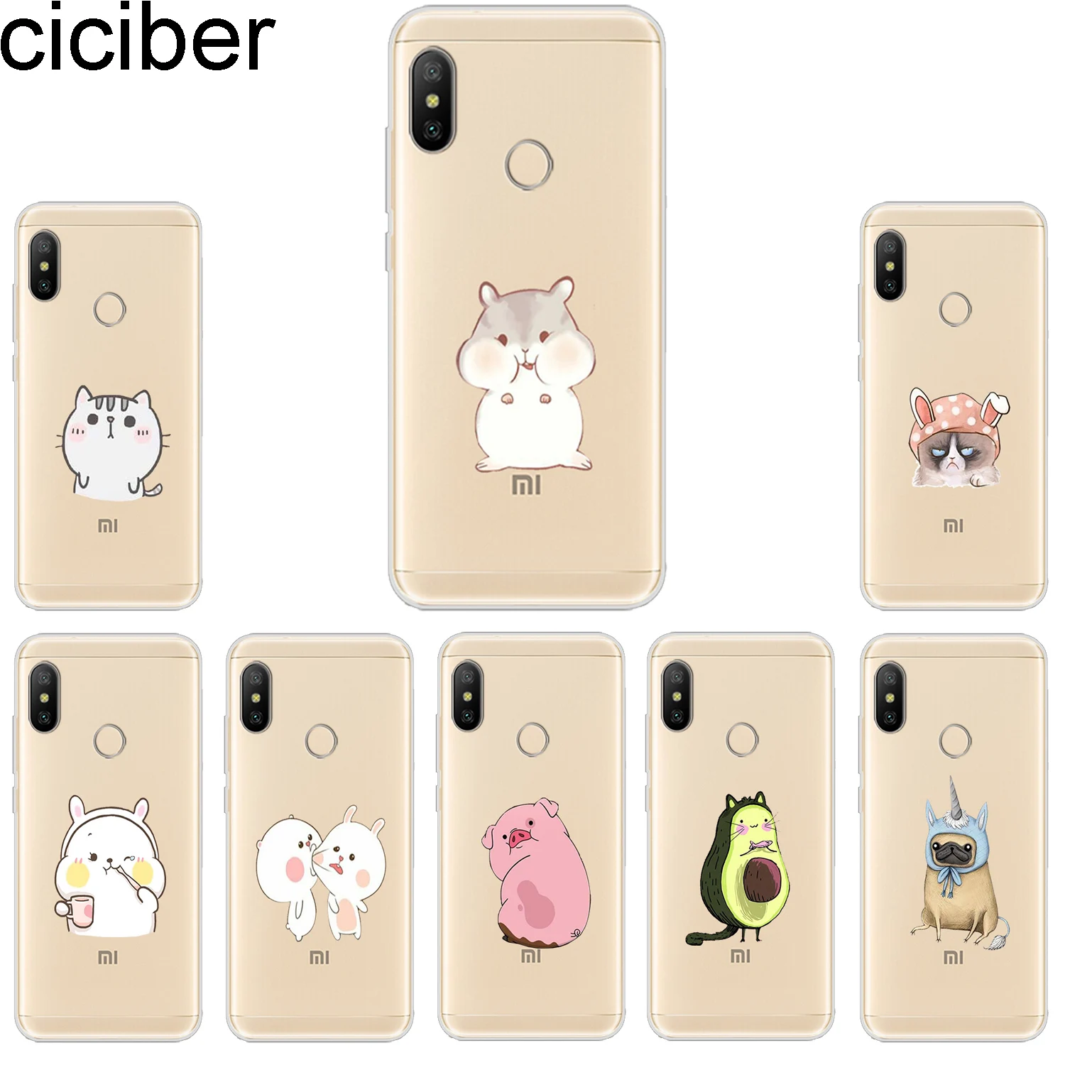 

ciciber Phone Case for Xiaomi Redmi Note 7 6 5 5A 4 4X 3 Pro Soft TPU Back Cover for Redmi S2 5Plus 6A 4A 3S Y1 Lite Cartoon Cat