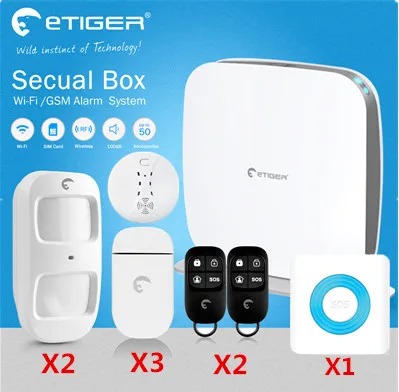 

Cube Design 433Mhz Wifi GSM Alarm System Intelligent Alarm System Etiger GSM Alarm System