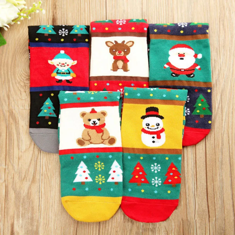 

Korean 3d stockings 1 Pair cartoon cotton warm in tube Christmas women's stockings factory Direct selling wholesale stockings
