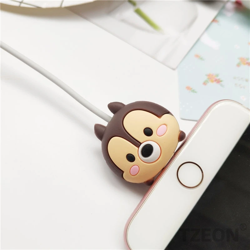 TSUM фигурный кабель протектор для IPhone Lightning type C Micro USB линия данных силиконовая бобина для samsung Xiaomi Huawei, OPPO - Цвет: Chip