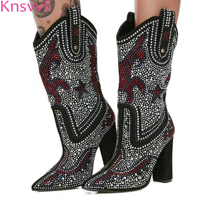 rhinestone riding boots