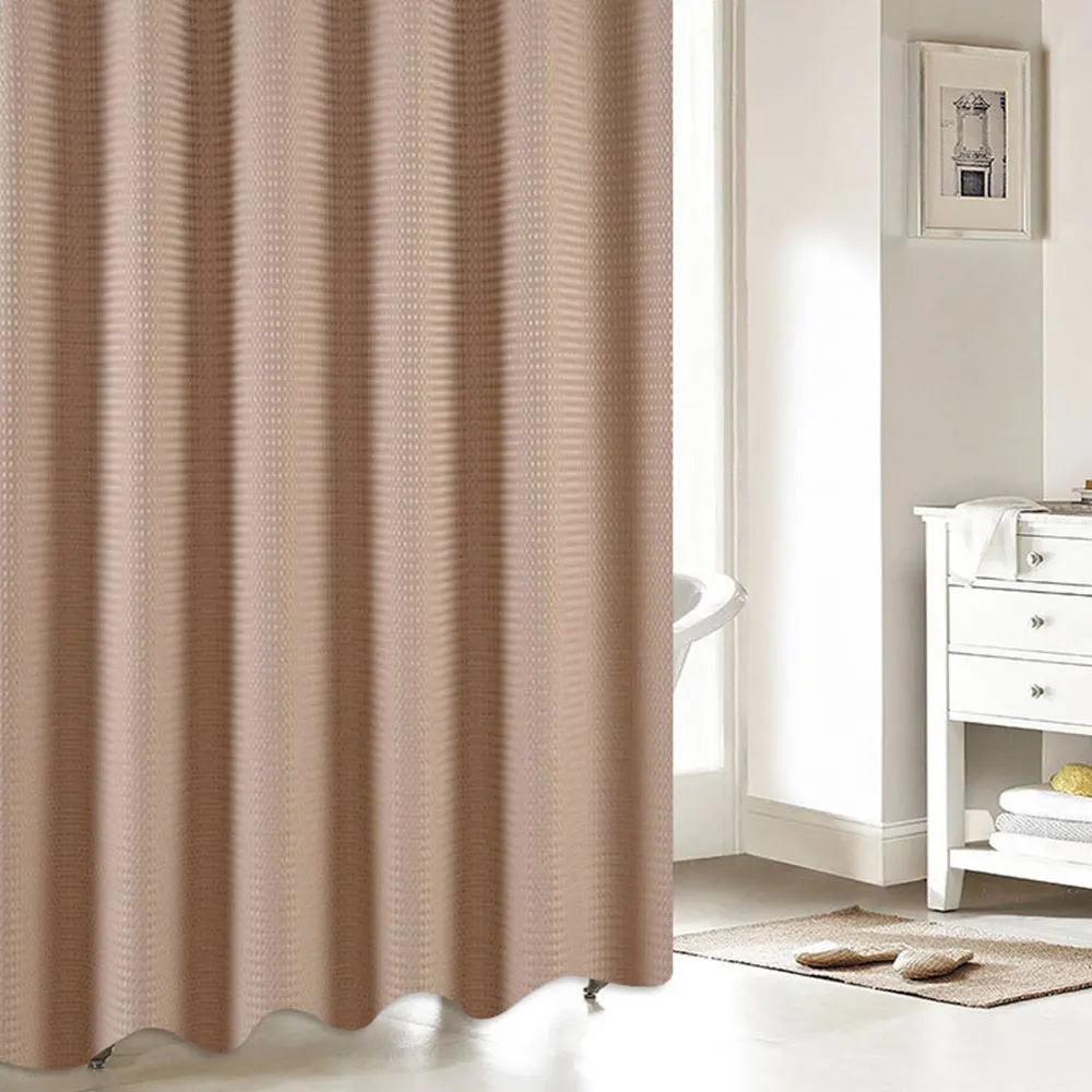

EHOMEBUY 2019 Shower Curtain High Grade Waterproof Thick Jacquard Curtains Europe Beige Polyester Fabric Dot Pattern