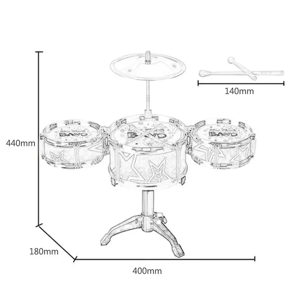 OCDAY Mini Baby Infant Jazz Drum Rock набор игрушек музыкальный инструмент обучающая игрушка Дети Раннее Обучение Музыкальный барабан игрушка красный и синий