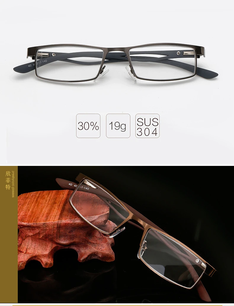XojoX, мужские бизнес очки для чтения, женские, сплав, очки по рецепту, прямоугольная дальнозоркость, дальнозоркость, очки+ 1,0, 1,5, 2,0, 2,5, 3,0