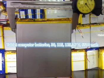 

3.7V lithium polymer battery 3MM wide 115MM 125MM 5500MAH mobile power Battery Tablet PC