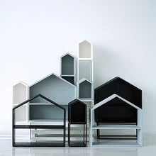 Черный серый белый деревянный дом орнамент стойки для кекса десертный стол скандинавские форес Свадебные реквизиты инструменты деревянная подставка для торта