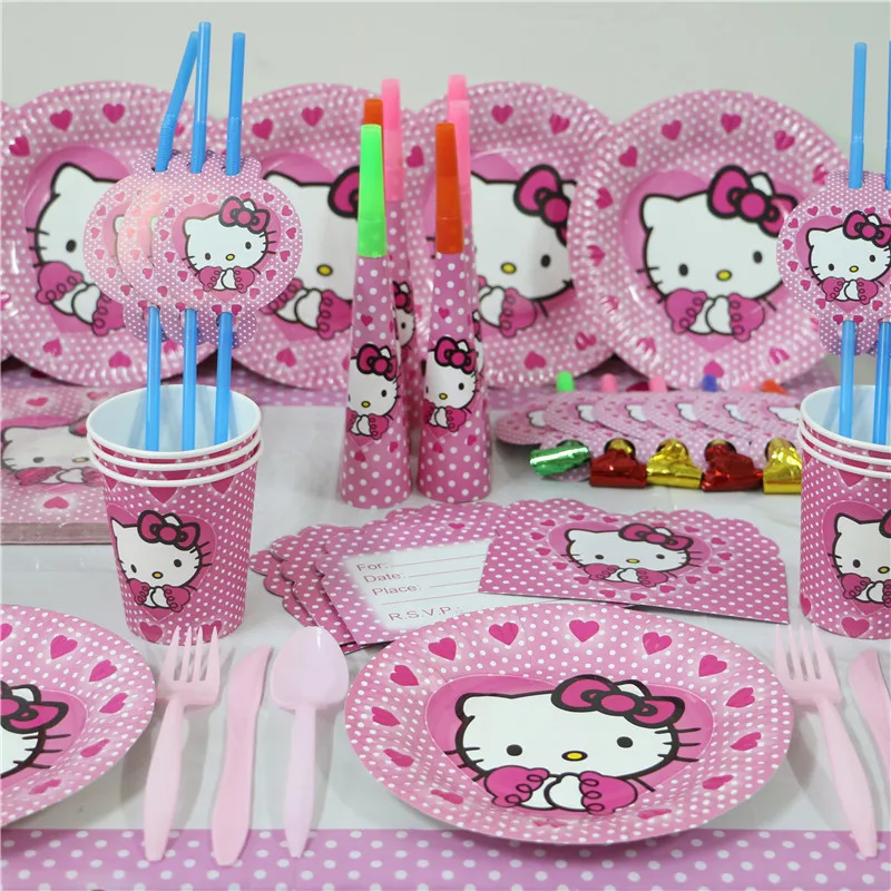 Art De La Table 10 Enfants Enfants Filles Fete D Anniversaire Assiettes Vaisselle Decoration Hello Kitty Fetes Occasions Speciales Maison Fetes Occasions Speciales