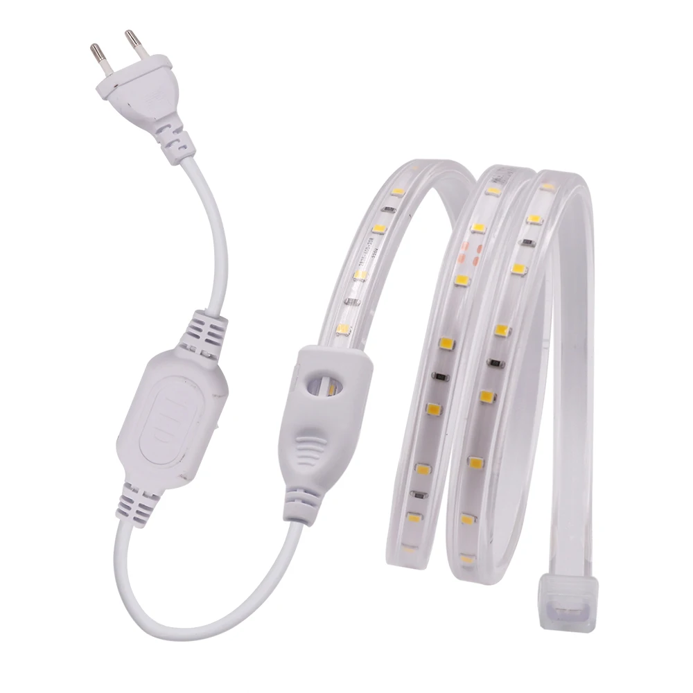 Светодиодный полосы AC220V SMD 2835 IP67 Водонепроницаемый лента-тесьма со светодиодами 60 Светодиодный s/m 120 светодиодный s/m Smart светодиодный полосы