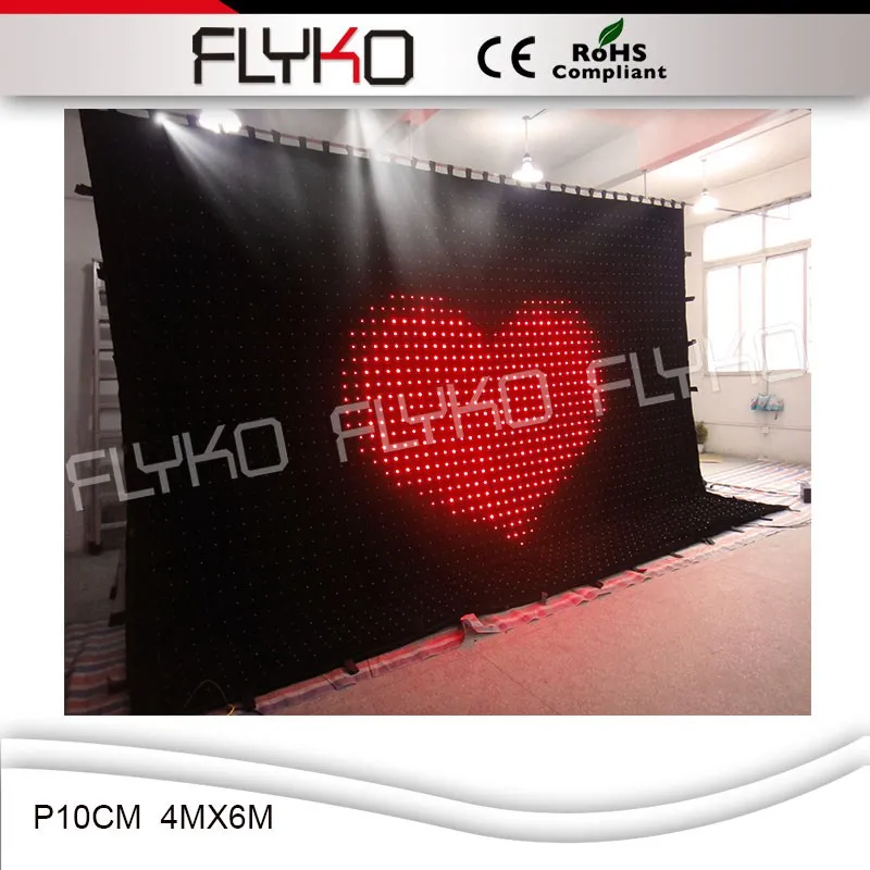 Новый продукт 2016 p10cm 4m x 6m Европа Горячая Продажа Гибкая мягкая сетка LED занавес