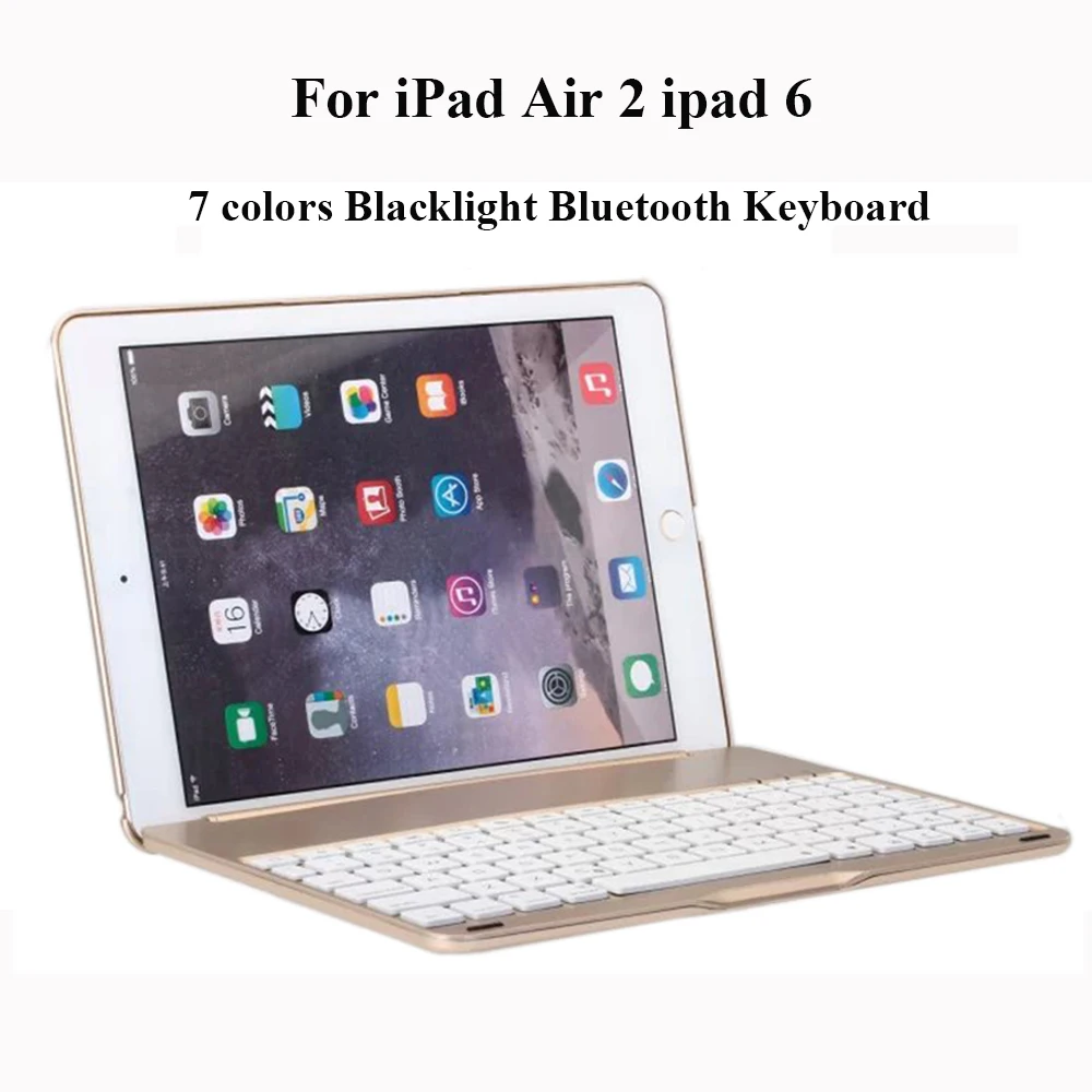 Witspad f8s bluetooth keyboard aluminum shell for ipad air 2 with