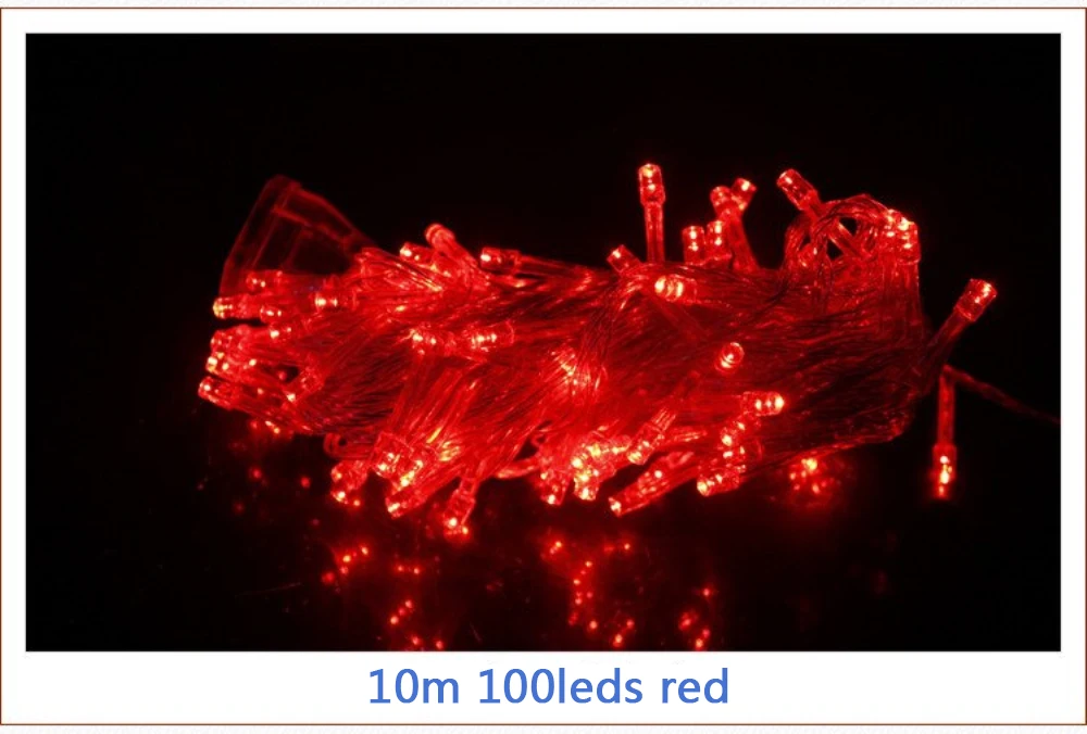 10 м RGB светодиодный свет шнура Рождественские огни Крытый Открытый елку украшения 100 светодиодный s Водонепроницаемый Праздник Гирлянда