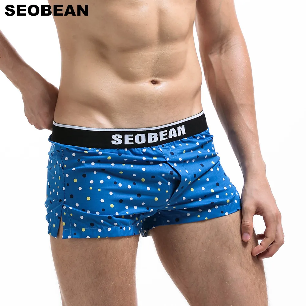 Брендовое нижнее белье Seobean мужские трусы боксеры хлопковые повседневные