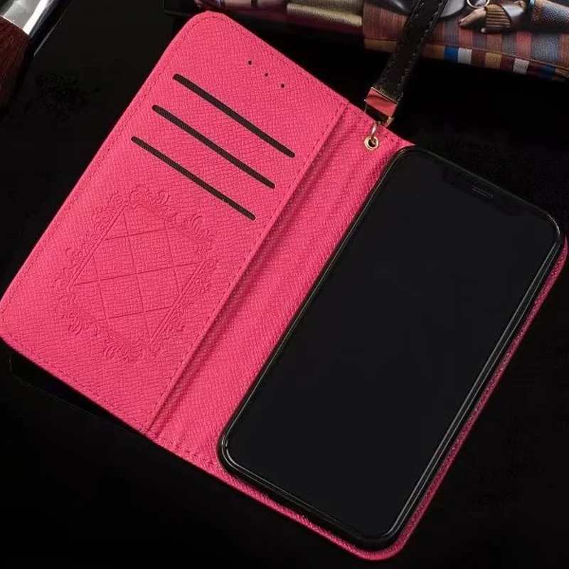 Pu leather case for iPhone X 6 6s 7 8 plus samsung galaxy note8 women wallet phone bags cover  (8)