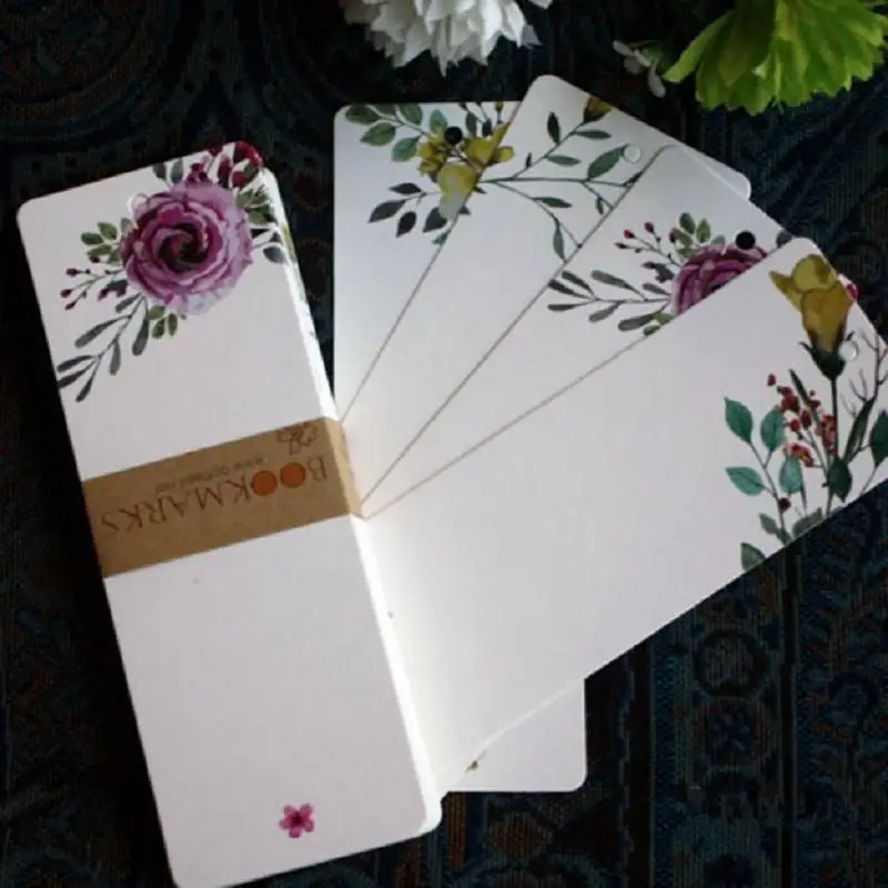 40 шт./лот DIY Творческий Ретро Закладка в форме цветка книга Mark открытки закладки