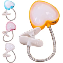 Mały Clip-on LED lampka nocna miłość lampka do czytania Mini ochrona oczu miękka książka światło dla czytelników