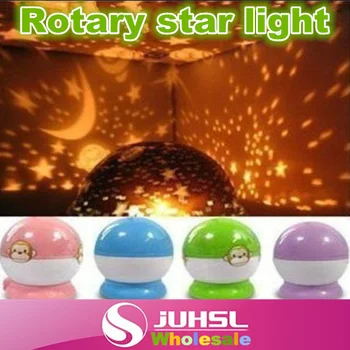 

Rotation Starry Star Moon Sky Romantic Night Projector Light Lamp,4 kinds of color In Stock,Night light ,Star lamp,holiday gift
