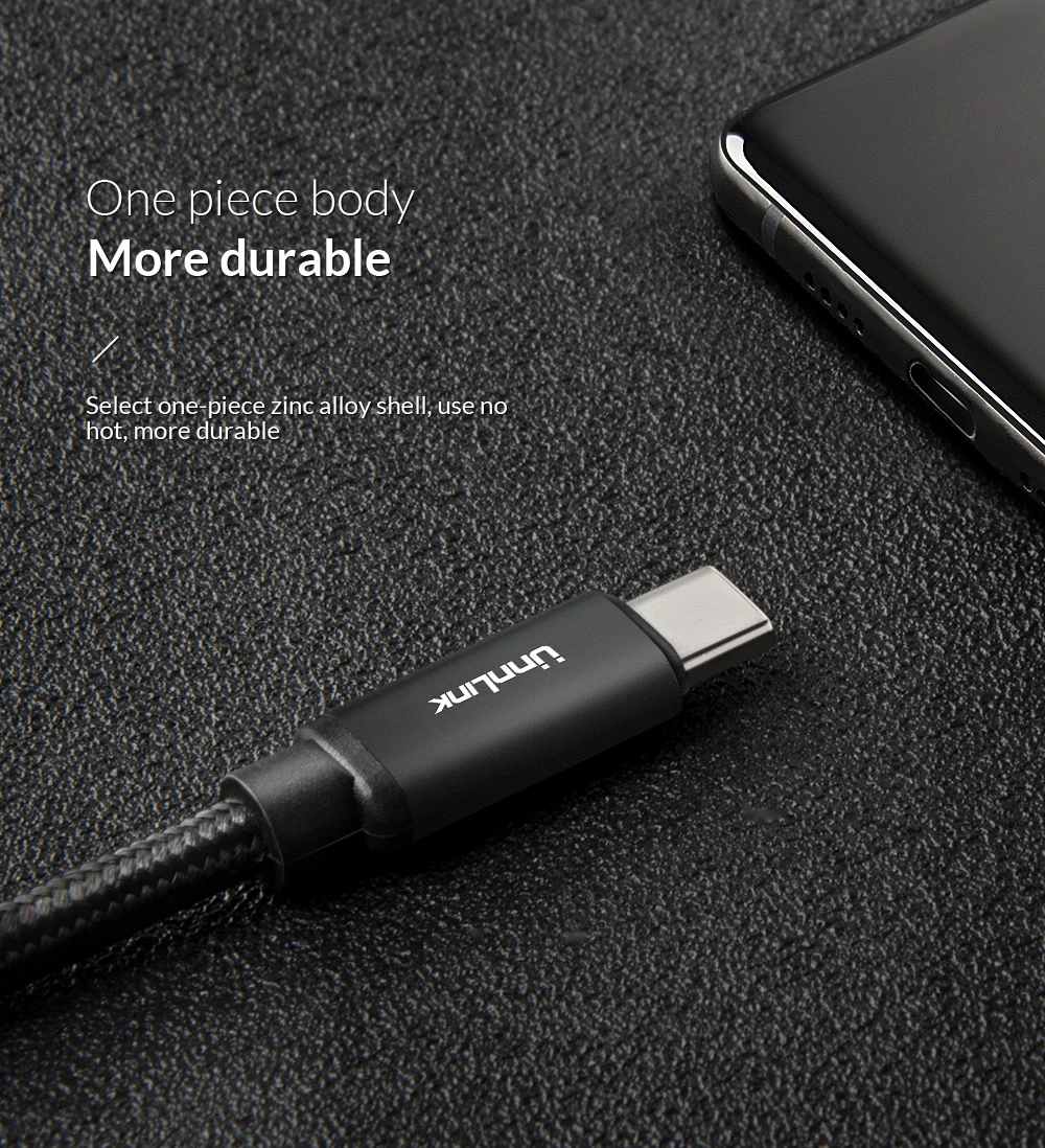 Unnlink type C-USB C USB-C Кабель USB 3,1 Gen2 3A 60 Вт QC3.0 Быстрая зарядка шнур 5 г/10 Гбит/с PD Thunderbolt 3 для Macbook S9 P20