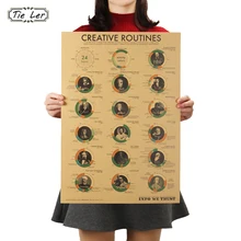 KRAWATTE LER Große Mann EINEM Tag Zeit Managemen Poster College Studenten Studie Zeitplan Wand Aufkleber Kraft Papier Poster