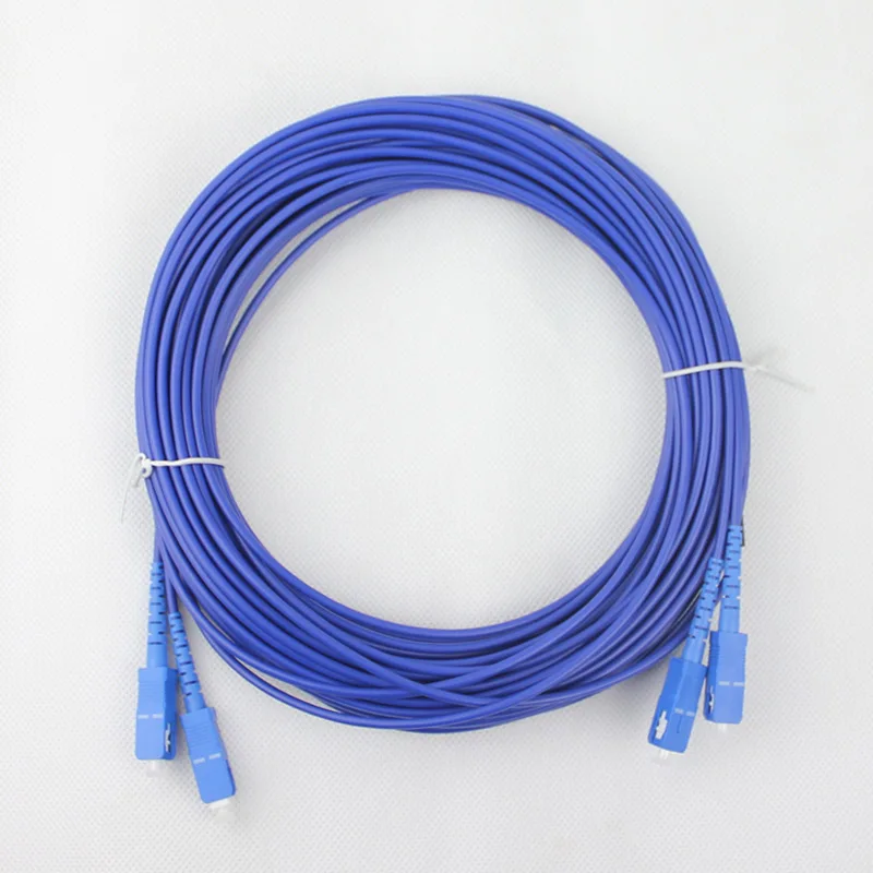 

Fiber Optic Patch Cord Armored Single mode SM SC 9/125 20 metre fiber optic patch cord factory Customize connector length