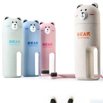 

Creative Portable Tooth Brush Holder Bathroom Accessories Storage Box Travel Case Toothbrush Cup Toothpaste Organizer Container