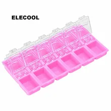 ELECOOL 12 решеток Пустой Лоток для дизайна ногтей для украшения ногтей советы для украшения украшений коробка для хранения Чехол-органайзер Набор ногтей для маникюра