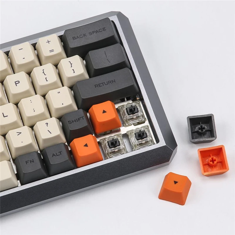 Carbon 64 Layout Dye sub Keycaps OEM Profile Include 1 75 Shift Fit GK64 Mechanical Gaming 4