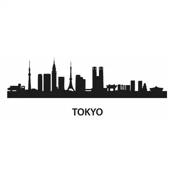 

TOKYO City Decal Wall Sticker Car Decal Vinyl Stickers Decor Mural Art Living Room Home Decoration Landmark Skyline Wall Decal