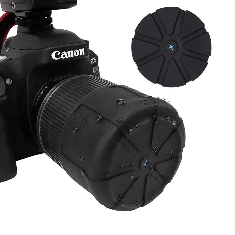 

Universal Silicone Lens Cap Fits Most DSLR LensesProtective Scratch Proof Waterproof dustproof Lens Cover For 62-110mm Lenses