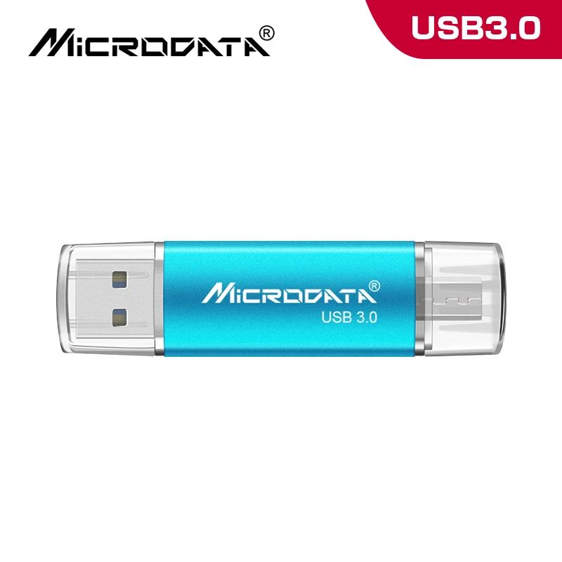 USB 3,0 MicroDate высокоскоростной Макс 60 м/с флеш-накопитель 16 ГБ 32 ГБ usb флеш-накопитель 64 Гб 128 Гб OTG карта памяти usb для Android - Цвет: Sky Blue