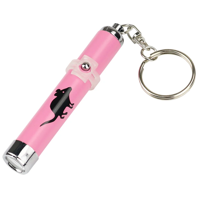 1 Pcs Portable Creative Funny Pet Cat Toys LED Laser Pointer light Pen With Bright Animation Mouse Shadow Toys For Cats 25S2