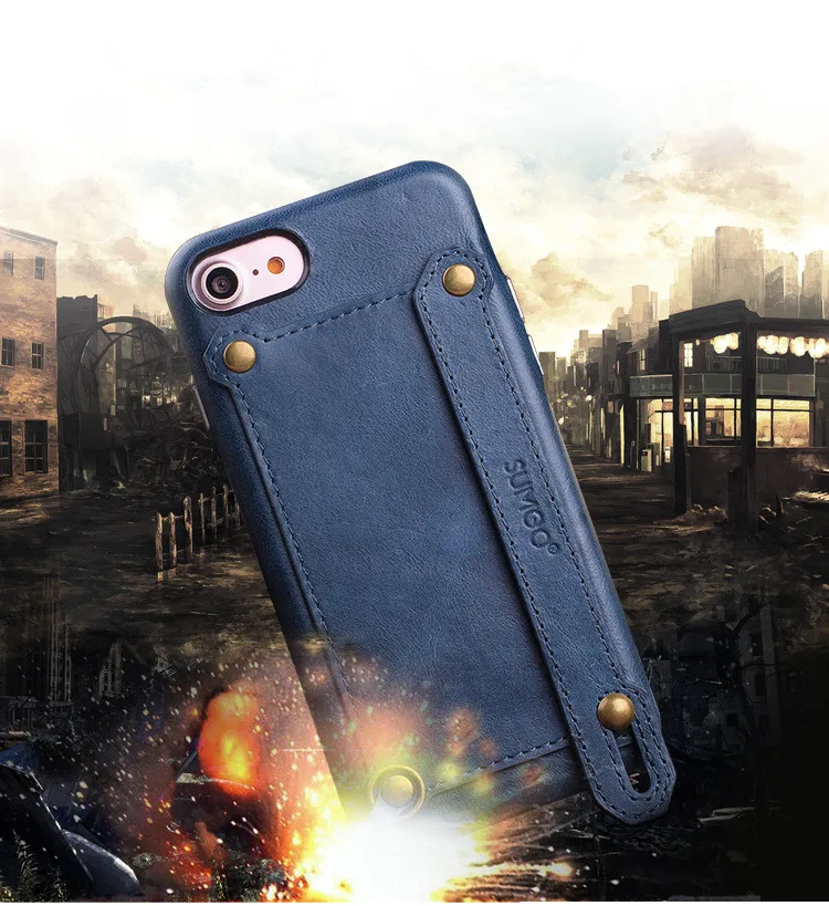 Blucub чехол для iPhone 6 из натуральной кожи 6s 7 7 Plus, Официальный Стиль Чехол сумка с поддержкой функций для iPhone7 6s plus