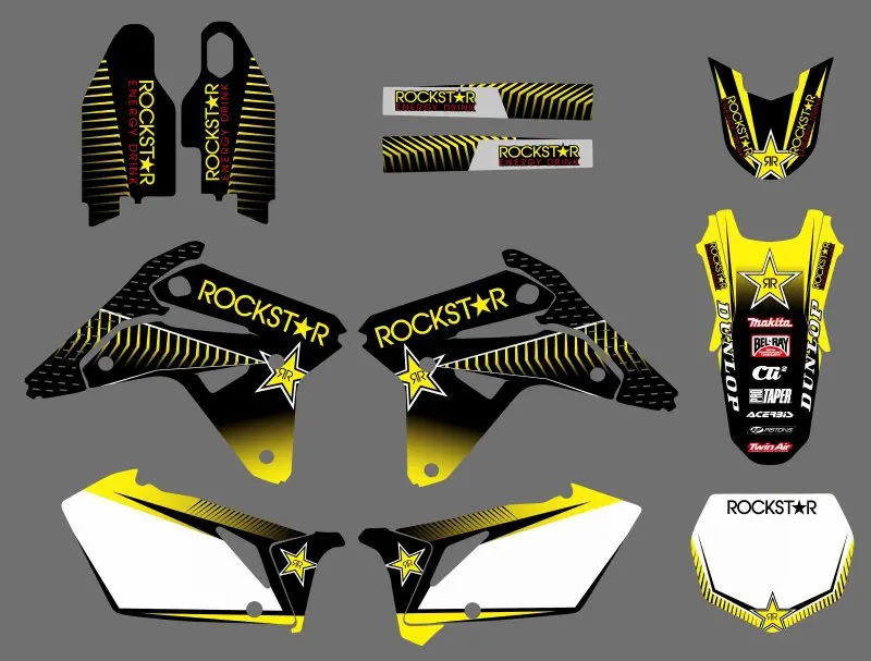 0590 Звезда новые наклейки EAM графические Фоновые для Suzuki RMZ450 RM Z450 2007 RMZ Z 450|stickers for