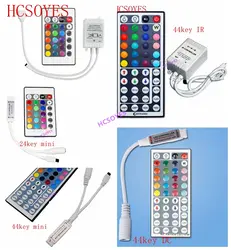 24key/44key ИК Мини дистанционный ЖК RGB контроллер DC беспроводной для 5050 3528 2835 светодиодные ленты свет клейкие лампы 12 В 24 Инфракрасный