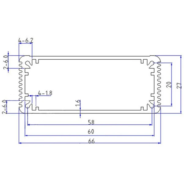 Алюминиевый Корпус чехол распределительный шкаф DIY 27 мм(1,0")(H) X66mm(2,59")(Ш) X100mm(3,9")(L), Новое поступление