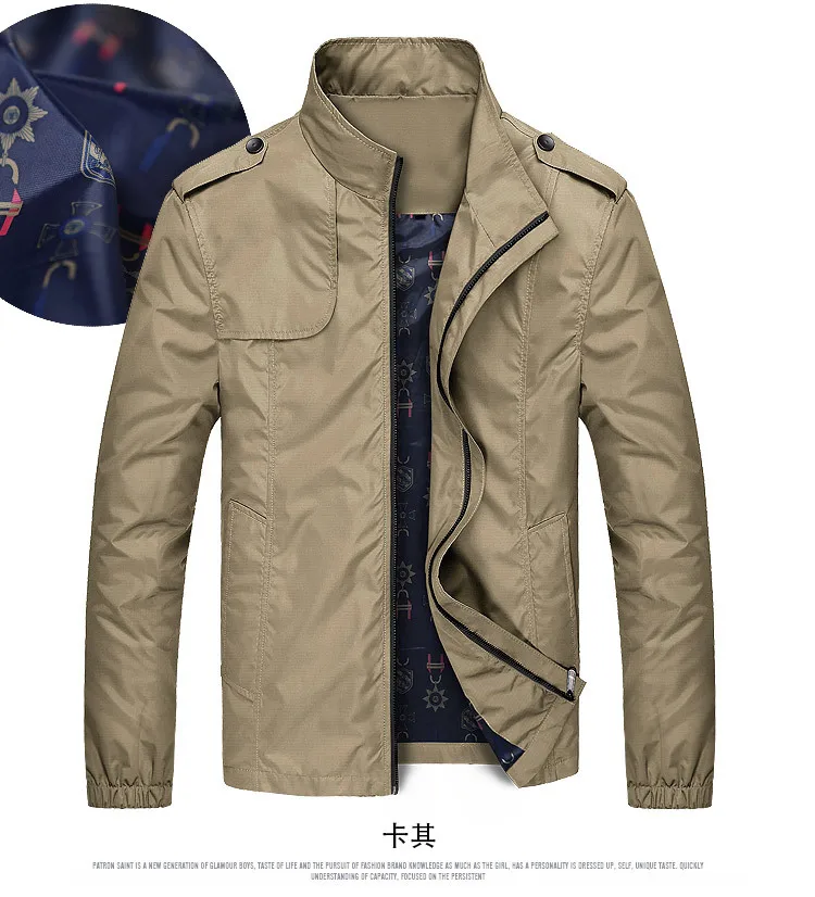Качественные мужские Весенние куртки и пальто с принтом, Jaqueta Masculina, мужская повседневная приталенная куртка на молнии, ветровка, пальто, одежда