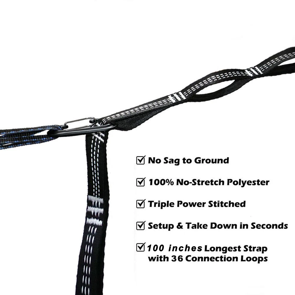 Облегченный нейлоновый гамак с парашютом для кемпинга сада Hamac двойной человек